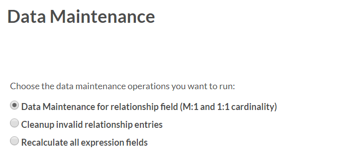 data maintenance