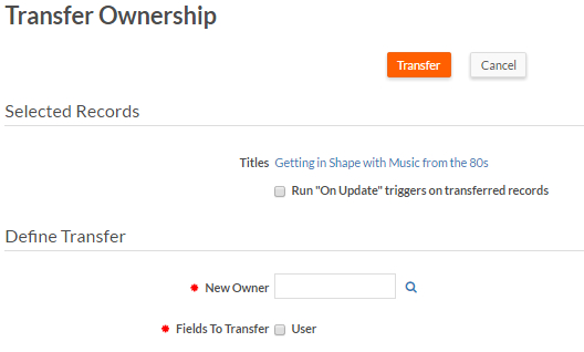 Transfer Ownership