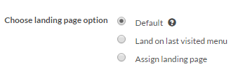 Landing Page Options