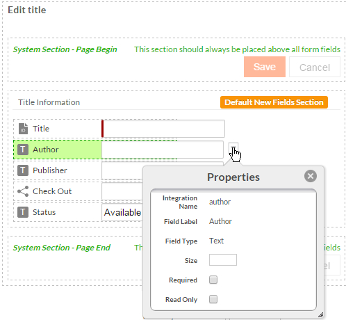 Text Field Properties