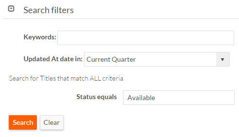 Detailed Search Component