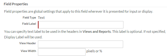 Field Properties