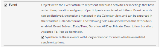 Enable Google Calendar Sync