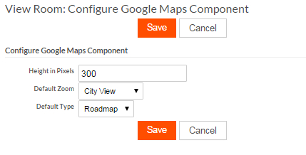 Configure Google Maps Component