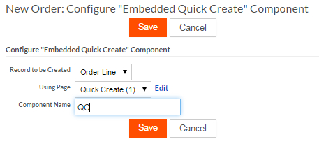 Configure Quick Create