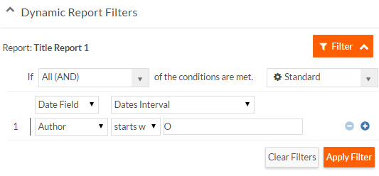 Dynamic Report Filters