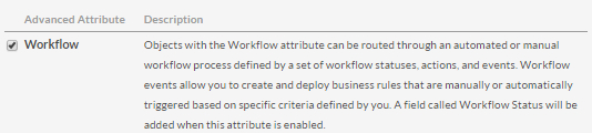 Workflow Attribute