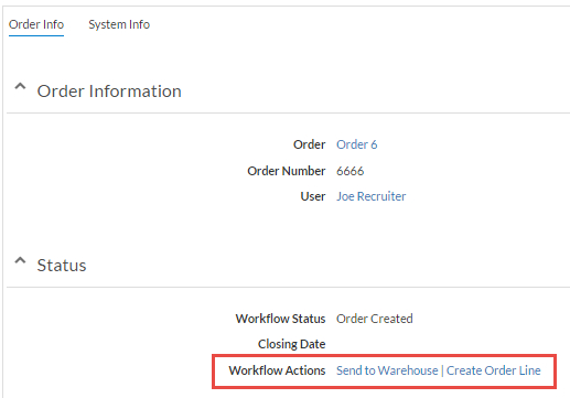 Workflow Action Links