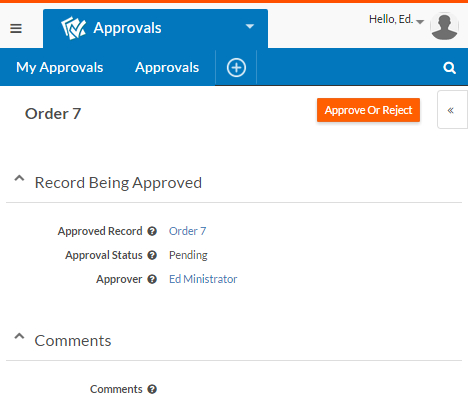 View Approval