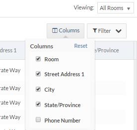 Columns Menu