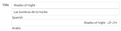 Multi Language Field Value
