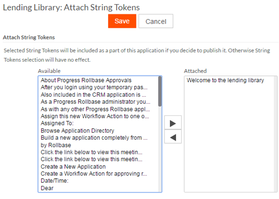 Attach String Tokens