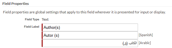 Translate Field Label